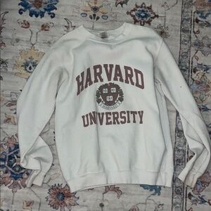 White Harvard Crewneck